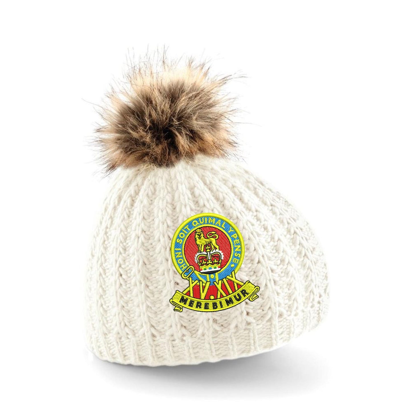 15th/19th Kings Royal Hussars Pom Pom Beanie Hat