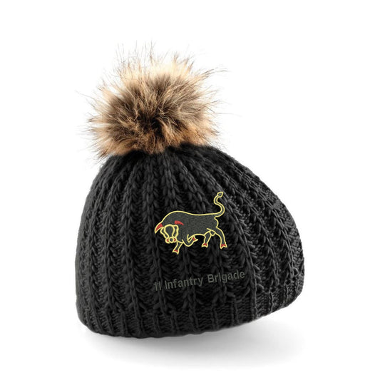 11th Infantry Brigade Pom Pom Beanie Hat