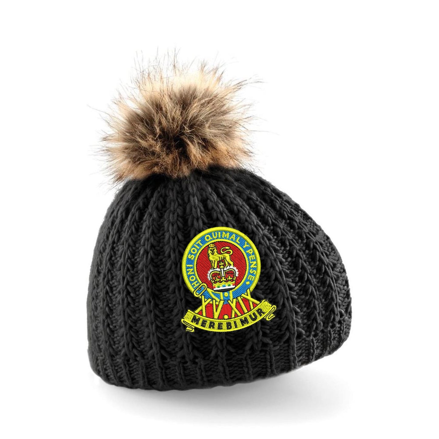 15th/19th Kings Royal Hussars Pom Pom Beanie Hat