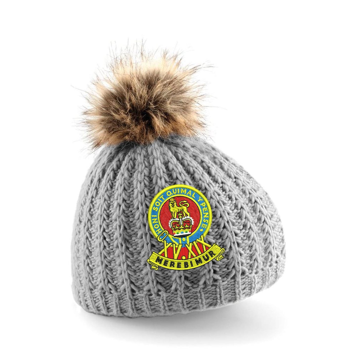 15th/19th Kings Royal Hussars Pom Pom Beanie Hat