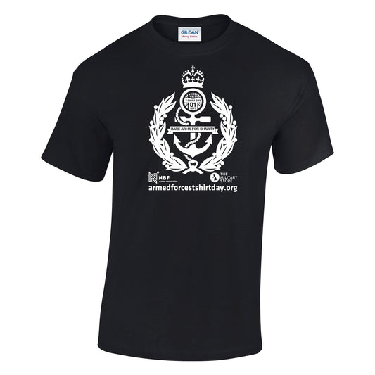 Armed Forces T-Shirt Day 2025 - 'Seawolf White' Logo Cotton T-Shirt