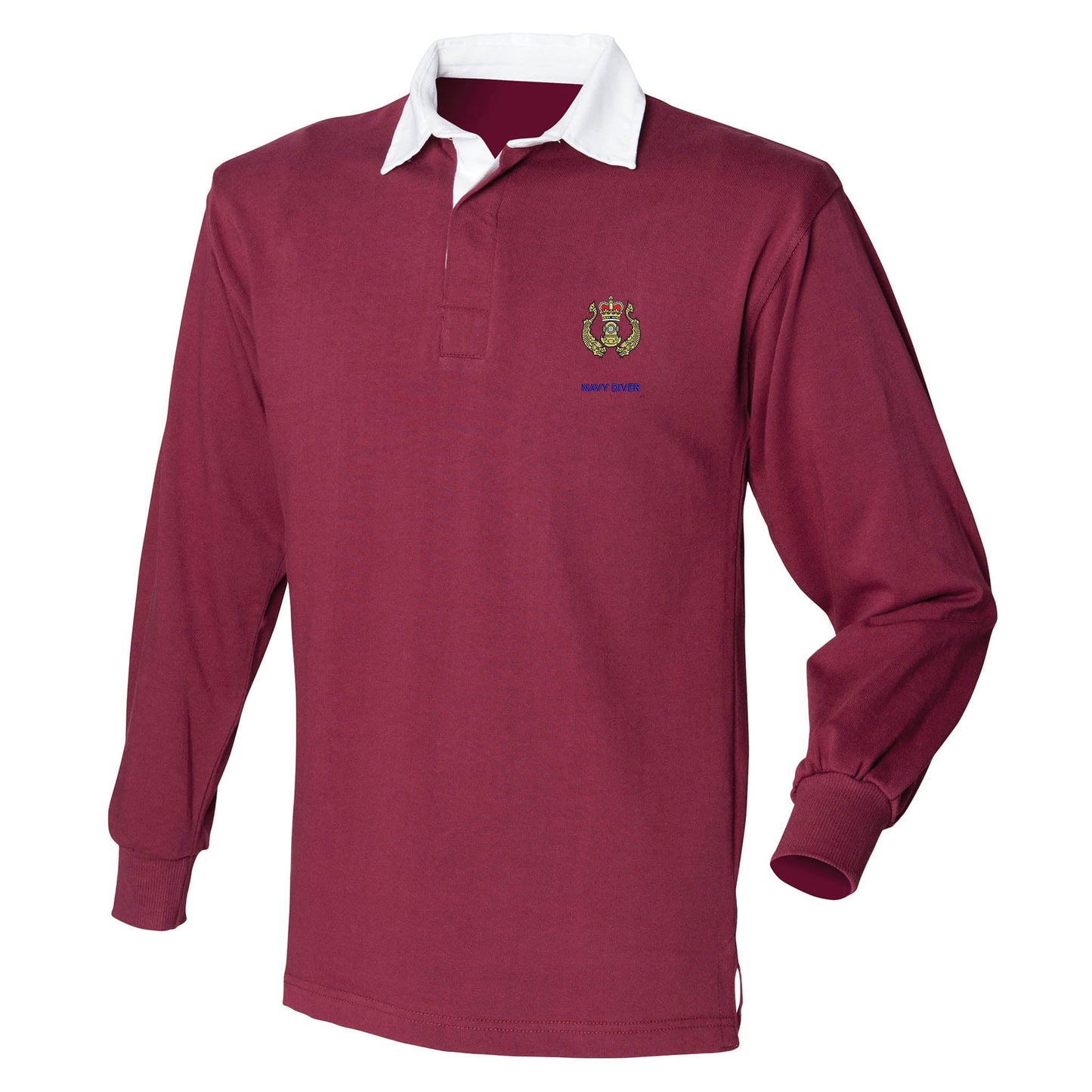 Navy Diver Long Sleeve Rugby Shirt