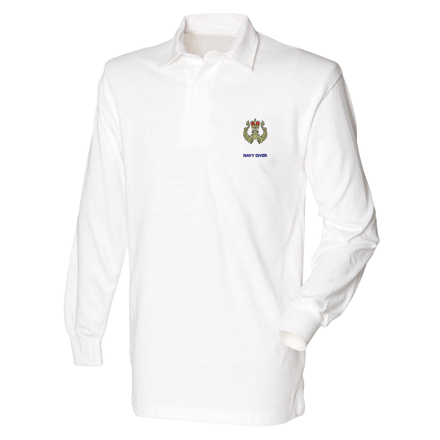Navy Diver Long Sleeve Rugby Shirt