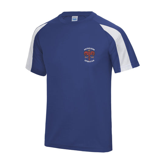Petroleum Operator Contrast Polyester T-Shirt