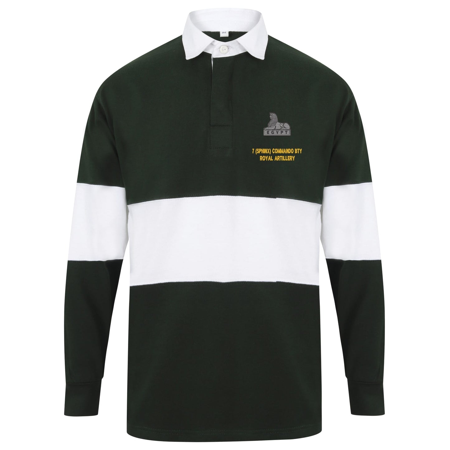 7 (Sphinx) Commando Battery Royal Artillery Long Sleeve Panelled Rugby Shirt
