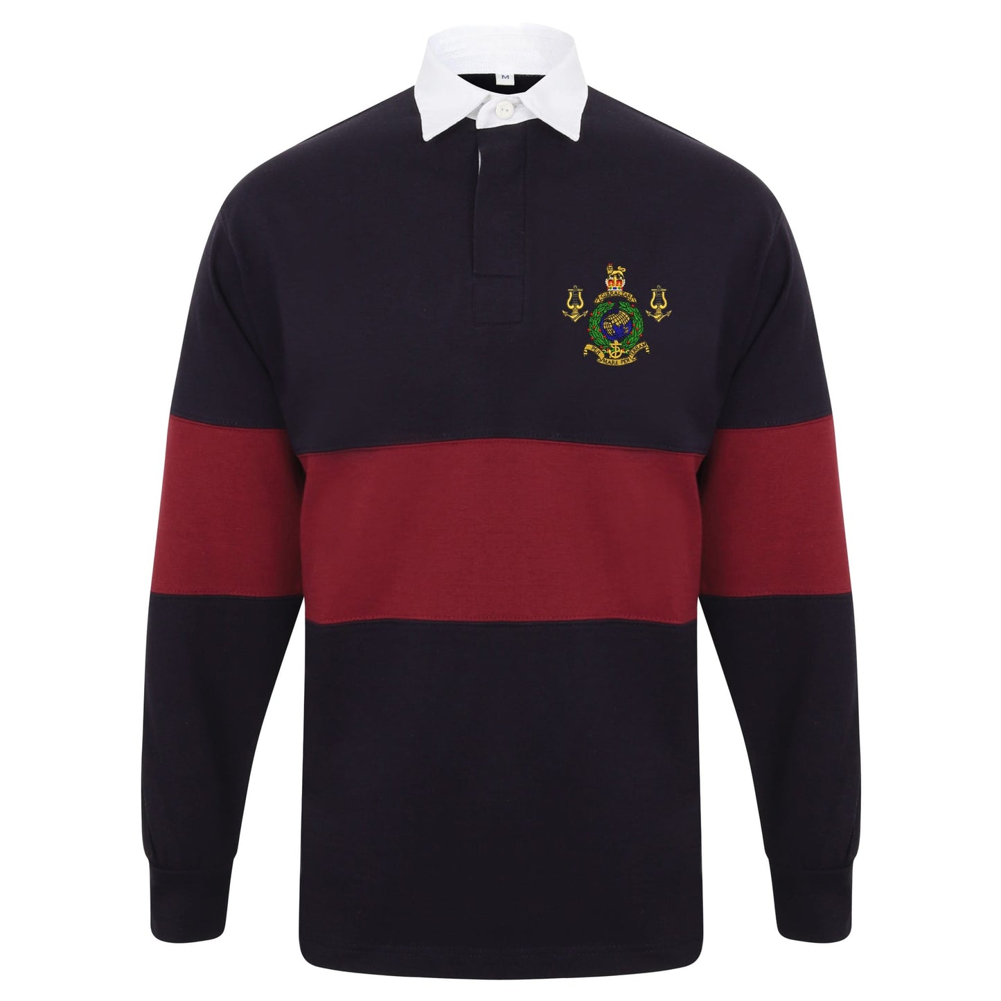 Royal Marines Band Service Long Sleeve Panelled Rugby Shirt