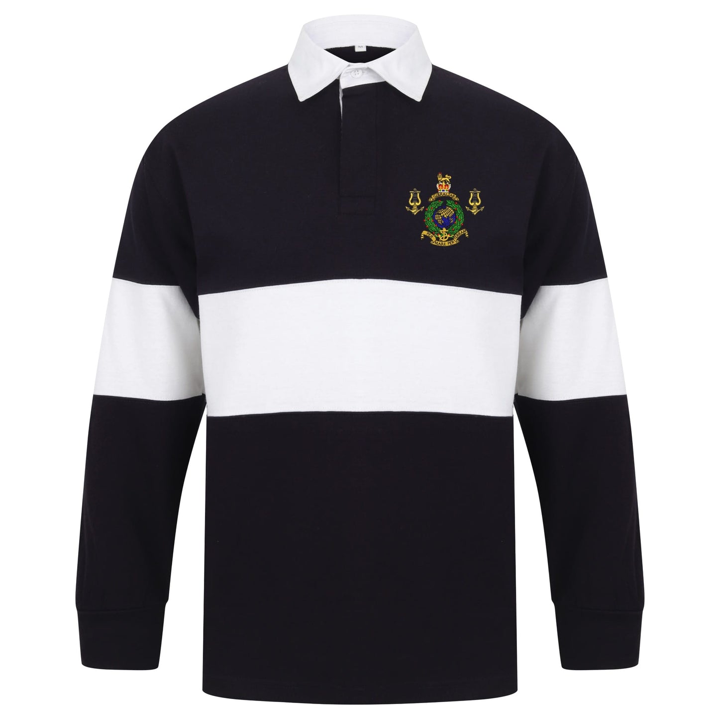 Royal Marines Band Service Long Sleeve Panelled Rugby Shirt