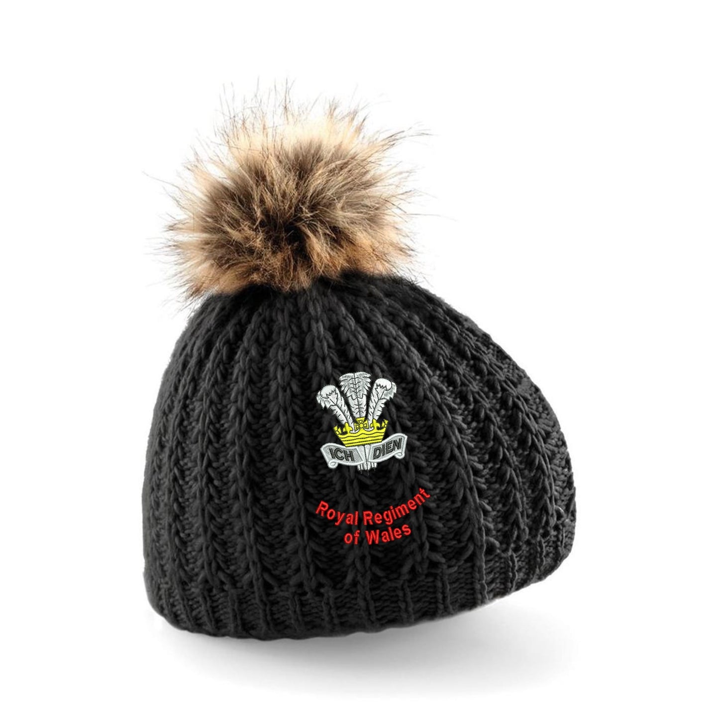Royal Regiment of Wales Pom Pom Beanie Hat
