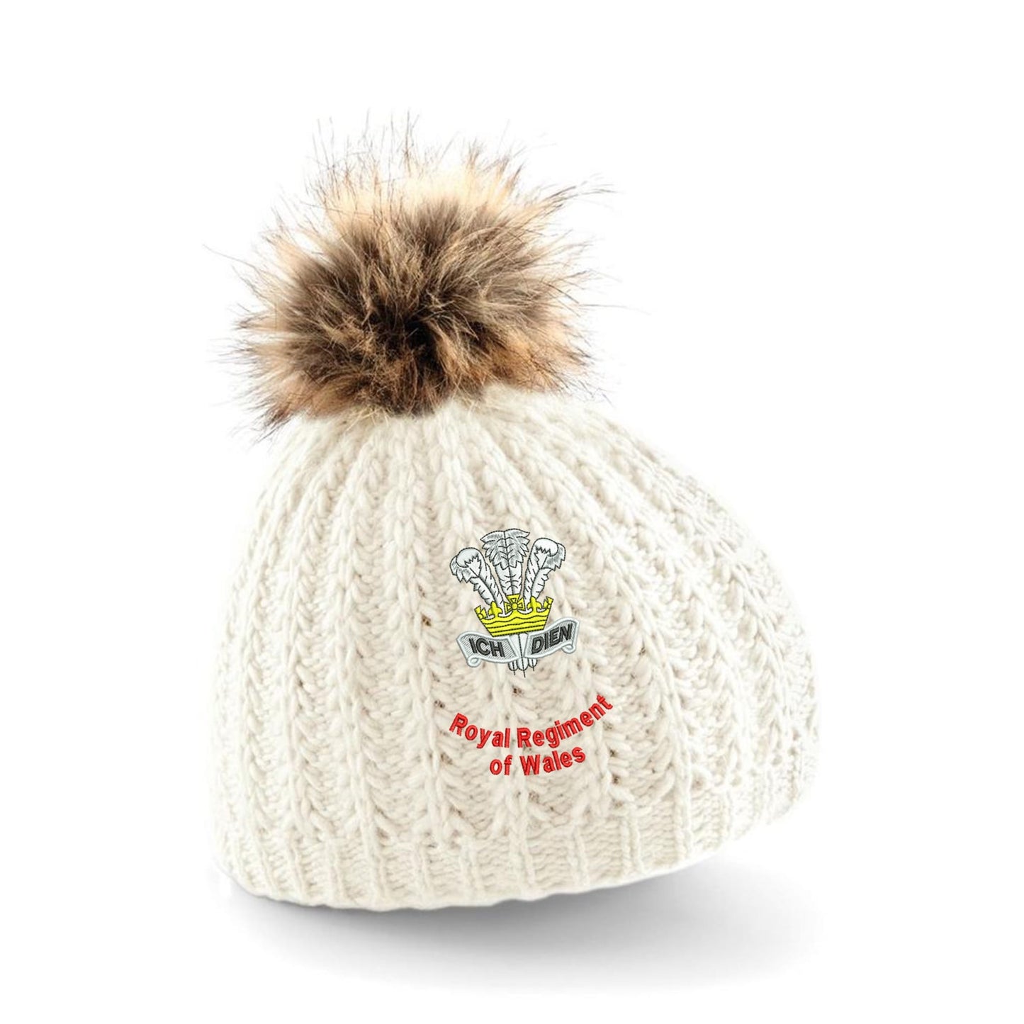 Royal Regiment of Wales Pom Pom Beanie Hat