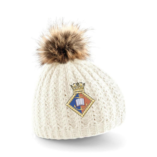 URNU Northumbria Pom Pom Beanie Hat
